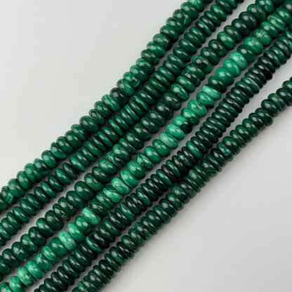 Malachite Beads - Rondelle Polished