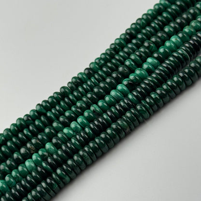 Malachite Beads - Rondelle Polished