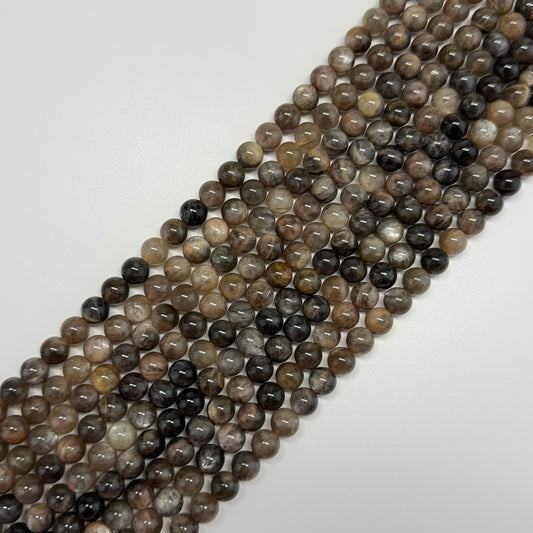 Sunstone & Moonstone Polished Round Gemstone Beads - (A Quality)