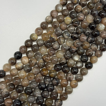 Sunstone & Moonstone Polished Round Gemstone Beads - (A Quality)