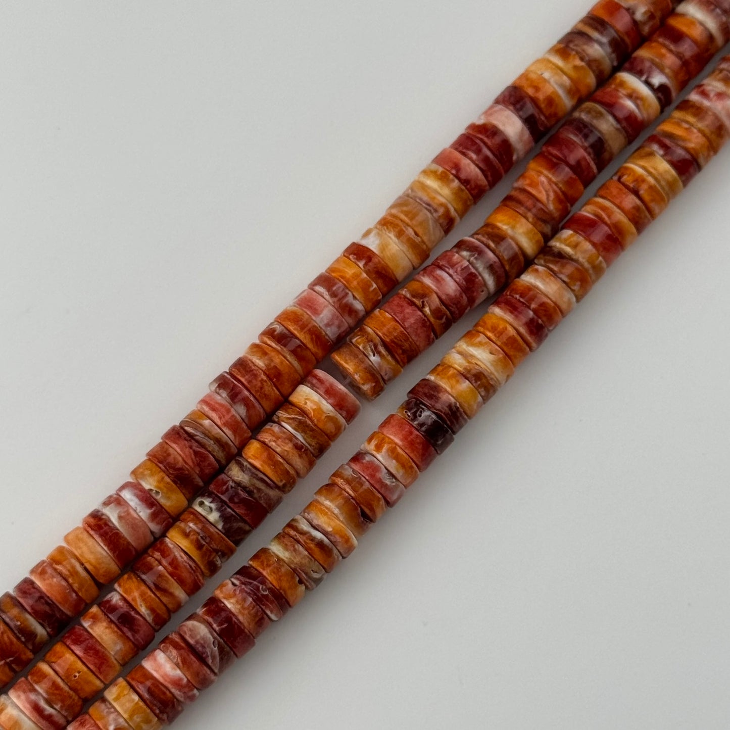 Natural Spiny Oyster Shell Mother Of Pearl Heishi Beads