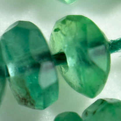 Emerald Rondelle Beads – Faceted Gem for Jewelry - (AAA Quality)