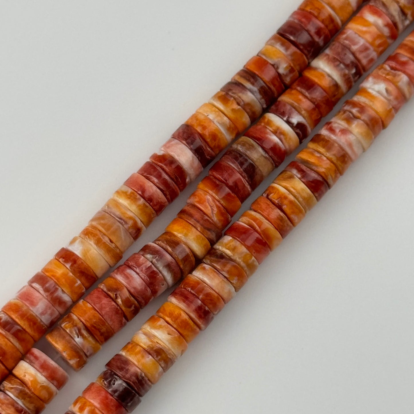 Natural Spiny Oyster Shell Mother Of Pearl Heishi Beads