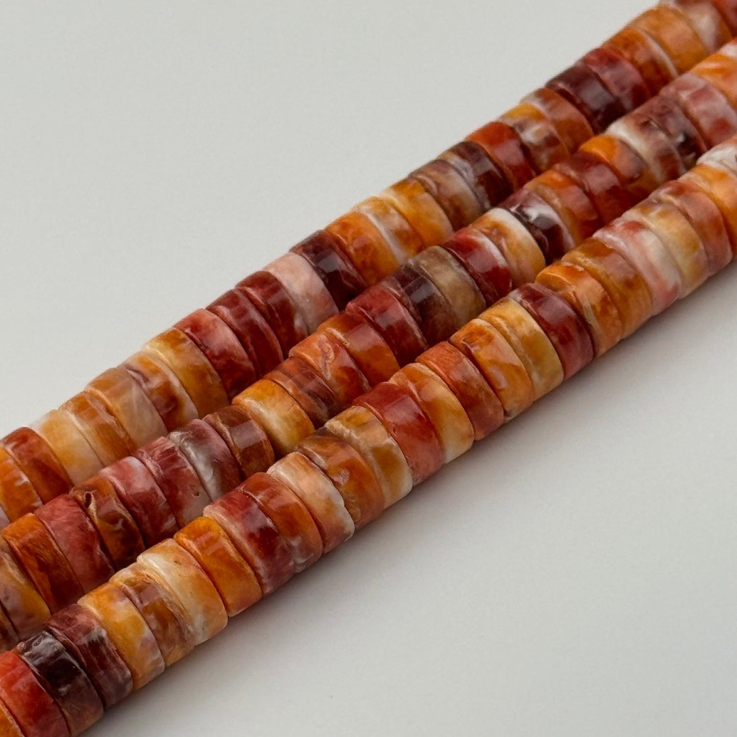 Natural Spiny Oyster Shell Mother Of Pearl Heishi Beads