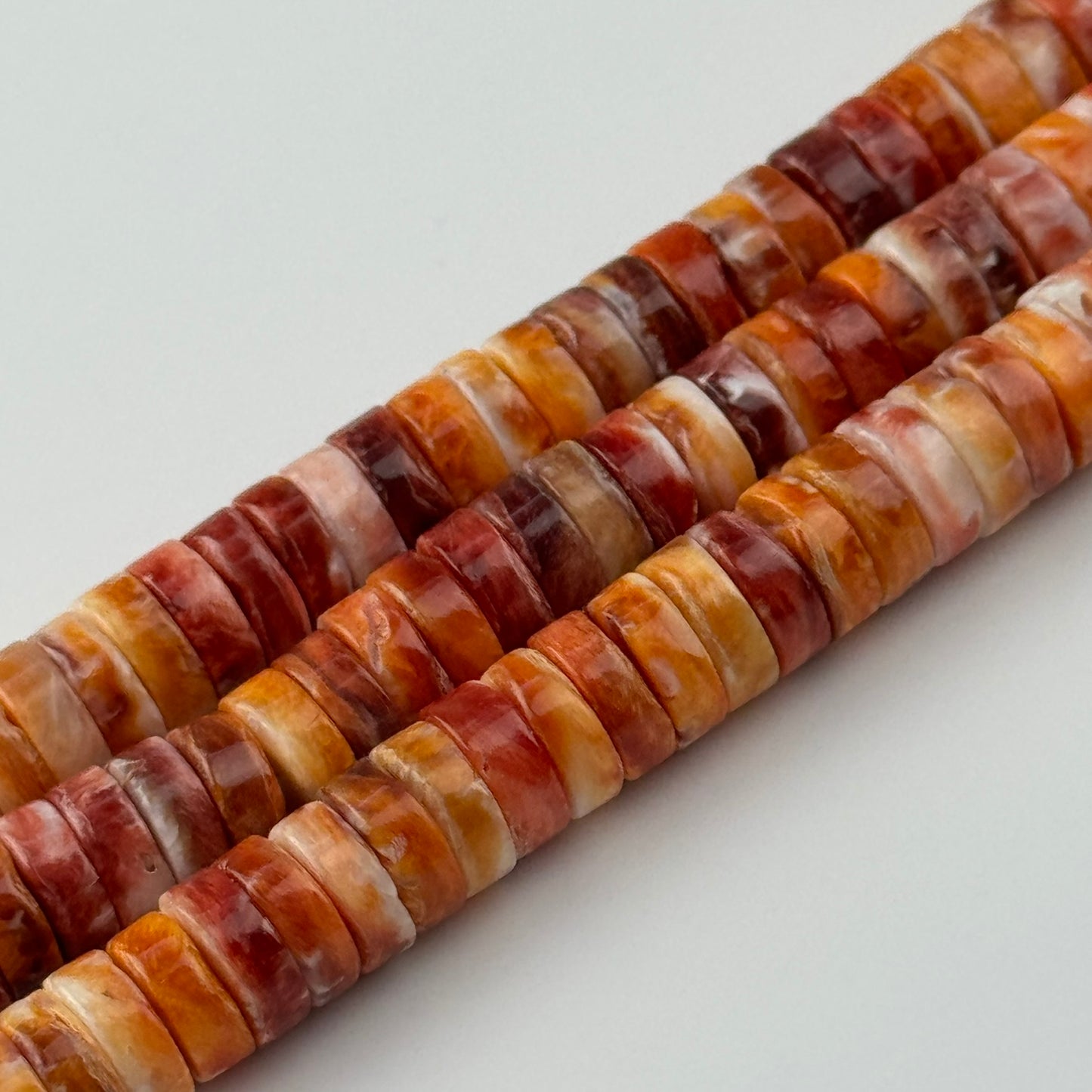 Natural Spiny Oyster Shell Mother Of Pearl Heishi Beads