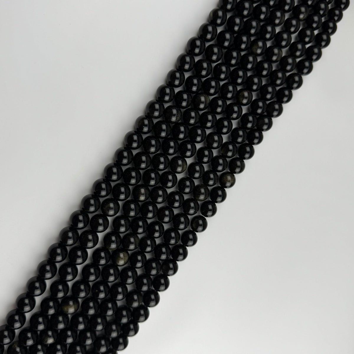 Obsidian Gold Sheen Polished  Round Beads - (AA Quality)