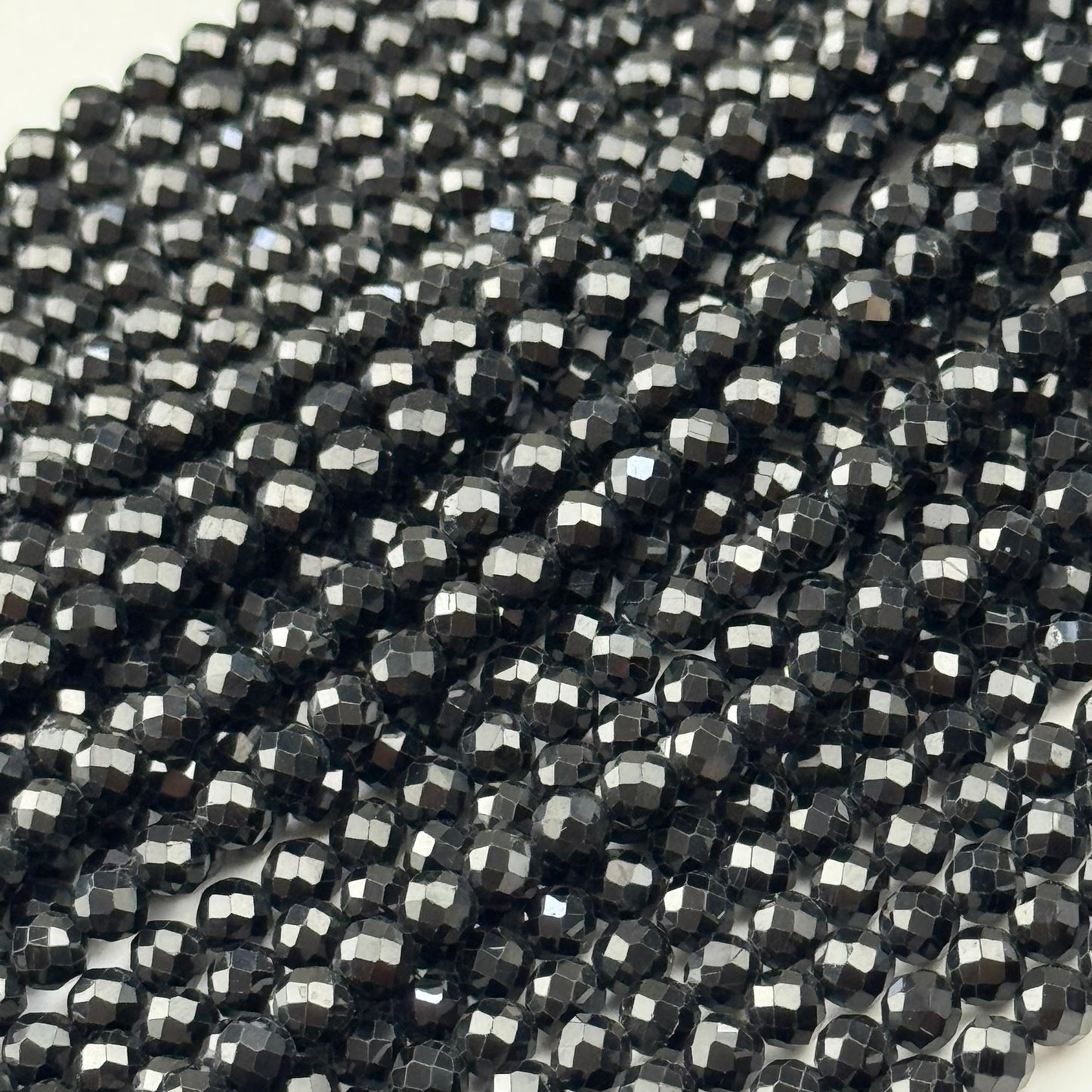 Onyx Faceted Round Beads