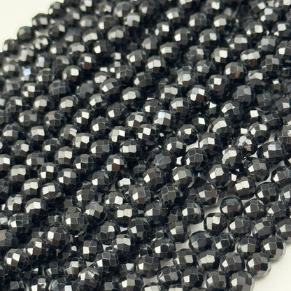 Onyx Faceted Round Beads