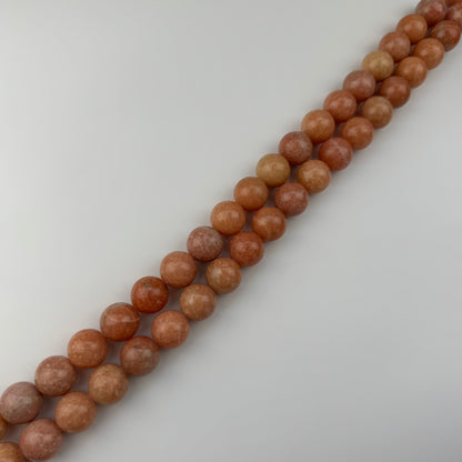 Orange Calcite Beads - Polished Round