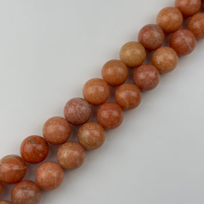 Orange Calcite Beads - Polished Round