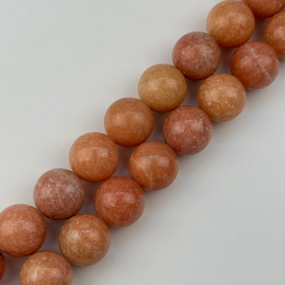 Orange Calcite Beads - Polished Round