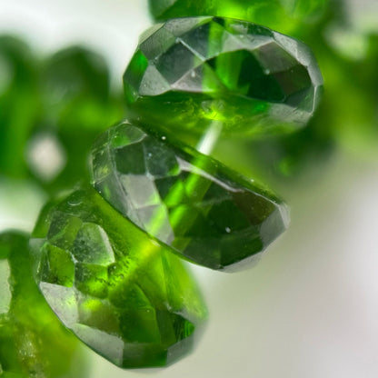 Diopside Rondelle Beads – Faceted Gemstone