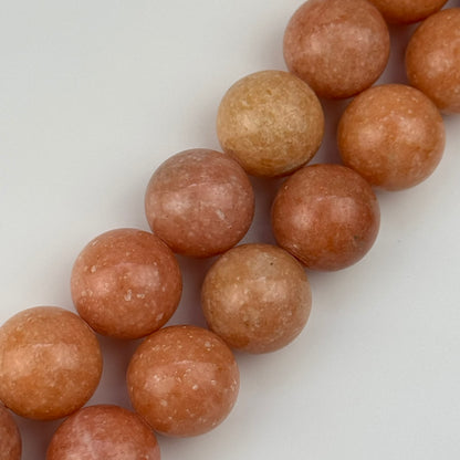 Orange Calcite Beads - Polished Round