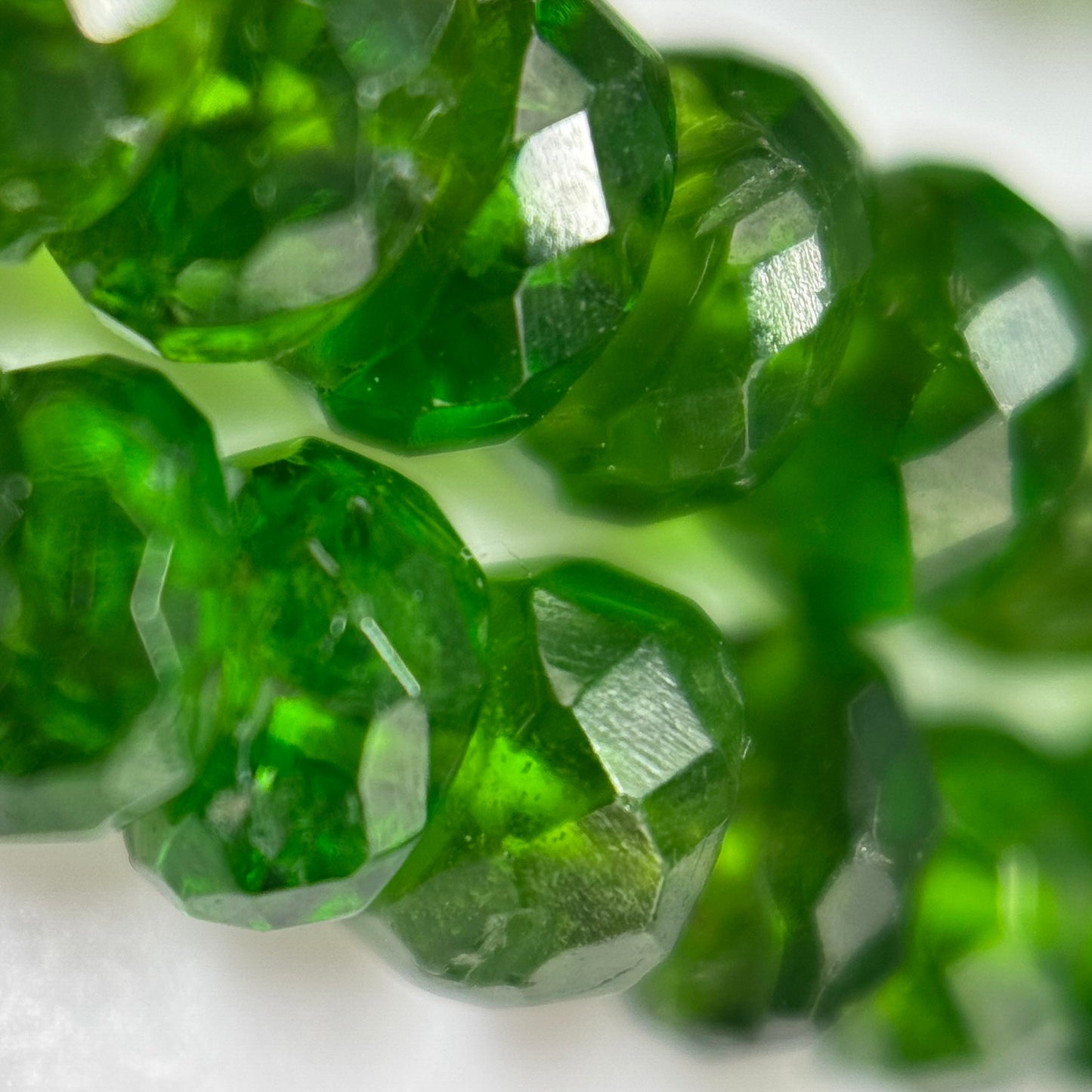 Diopside Rondelle Beads – Faceted Gemstone