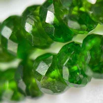 Diopside Rondelle Beads – Faceted Gemstone