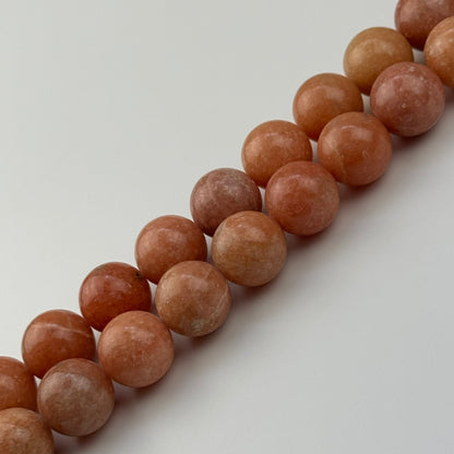Orange Calcite Beads - Polished Round