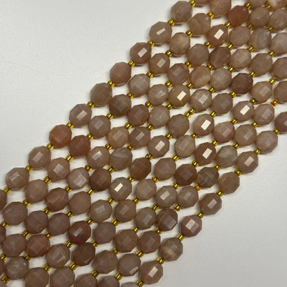 Sunstone & Moonstone Faceted Dodecahedron Gemstone Beads - (AA Quality)