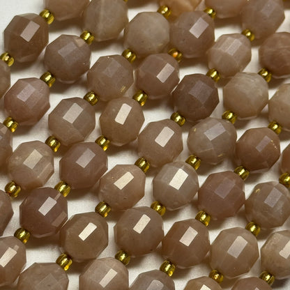 Sunstone & Moonstone Faceted Dodecahedron Gemstone Beads - (AA Quality)