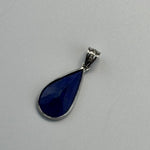 Faceted Lapis Lazuli Pendant, set in 925 sterling silver