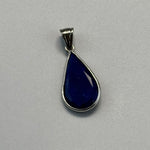 Faceted Lapis Lazuli Pendant, set in 925 sterling silver