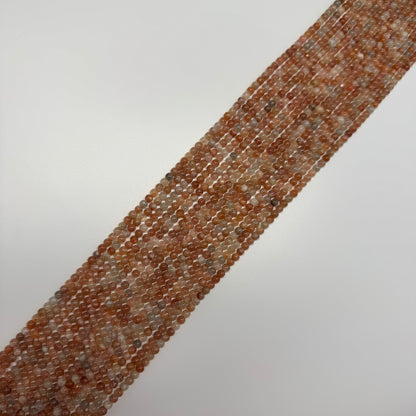 Sunstone Polished Round Gemstone Beads