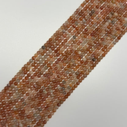 Sunstone Polished Round Gemstone Beads
