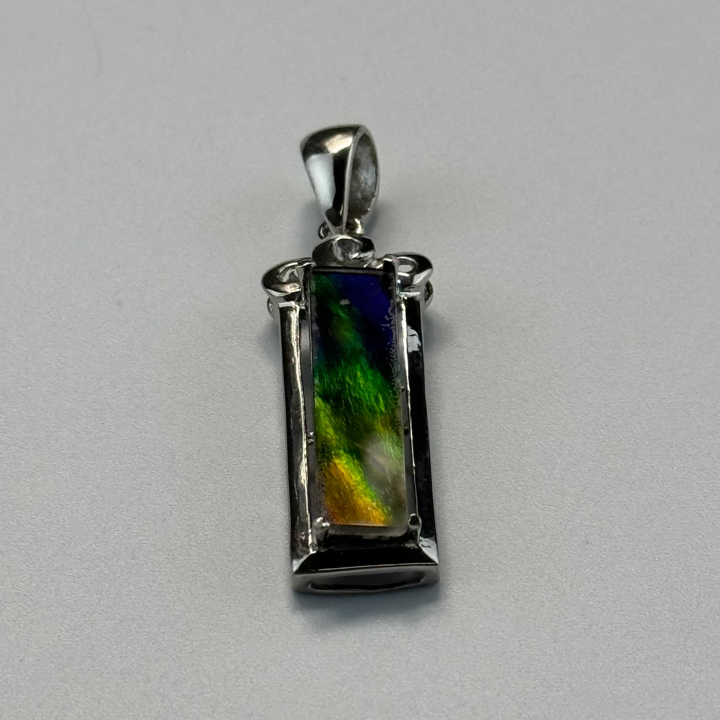 Canadian Ammolite Pendant Set in Sterling Silver 925