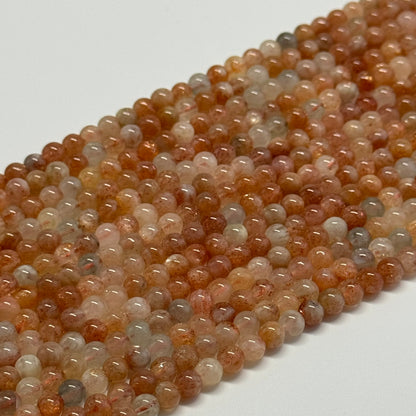 Sunstone Polished Round Gemstone Beads