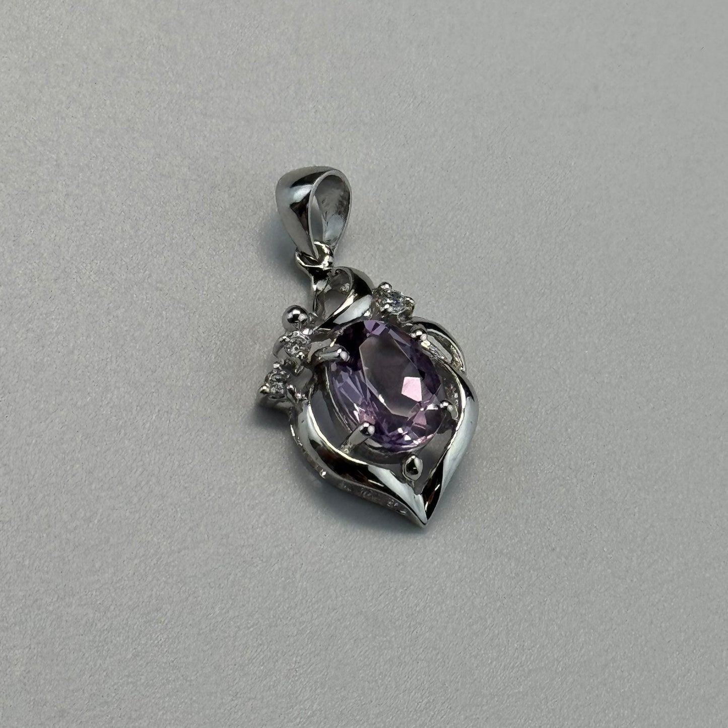 Brazilian Amethyst Pendant set in 925 Sterling Silver