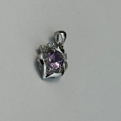 Brazilian Amethyst Pendant set in 925 Sterling Silver