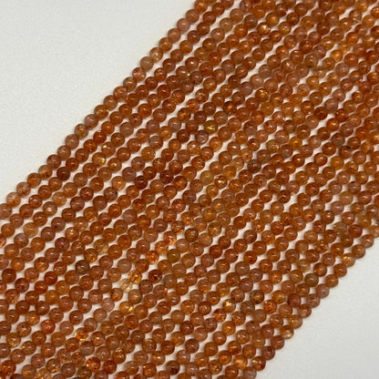 Sunstone Polished Round Gemstone Beads