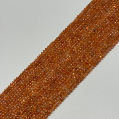 Sunstone Polished Round Gemstone Beads