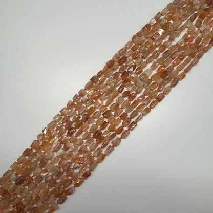 Sunstone Freeform Tube Gemstone Beads - (A Quality)