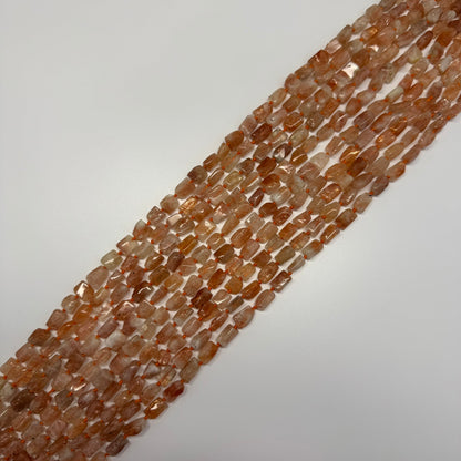 Sunstone Freeform Tube Gemstone Beads - (A Quality)