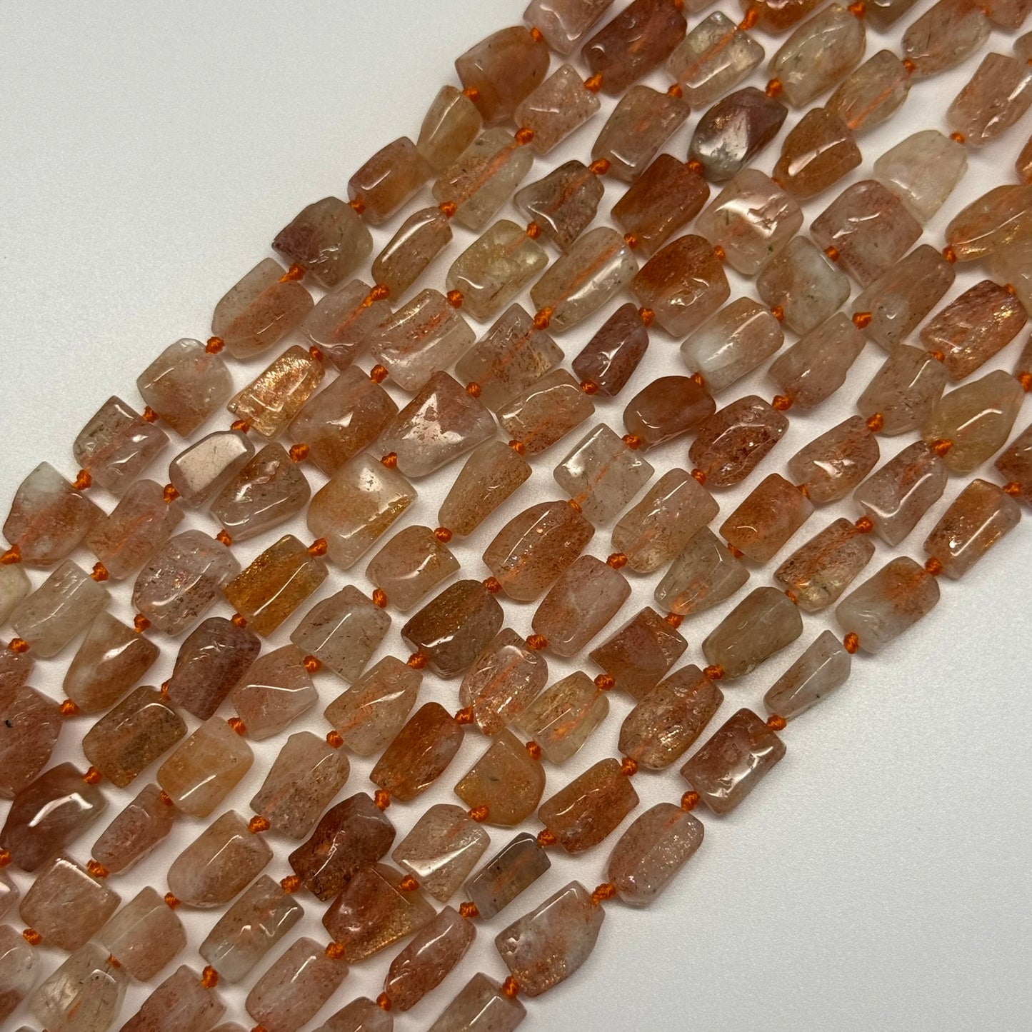 Sunstone Freeform Tube Gemstone Beads - (A Quality)