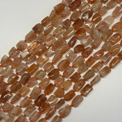 Sunstone Freeform Tube Gemstone Beads - (A Quality)