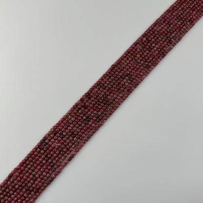 Pink Rhodonite Square Beads - (A Quality)