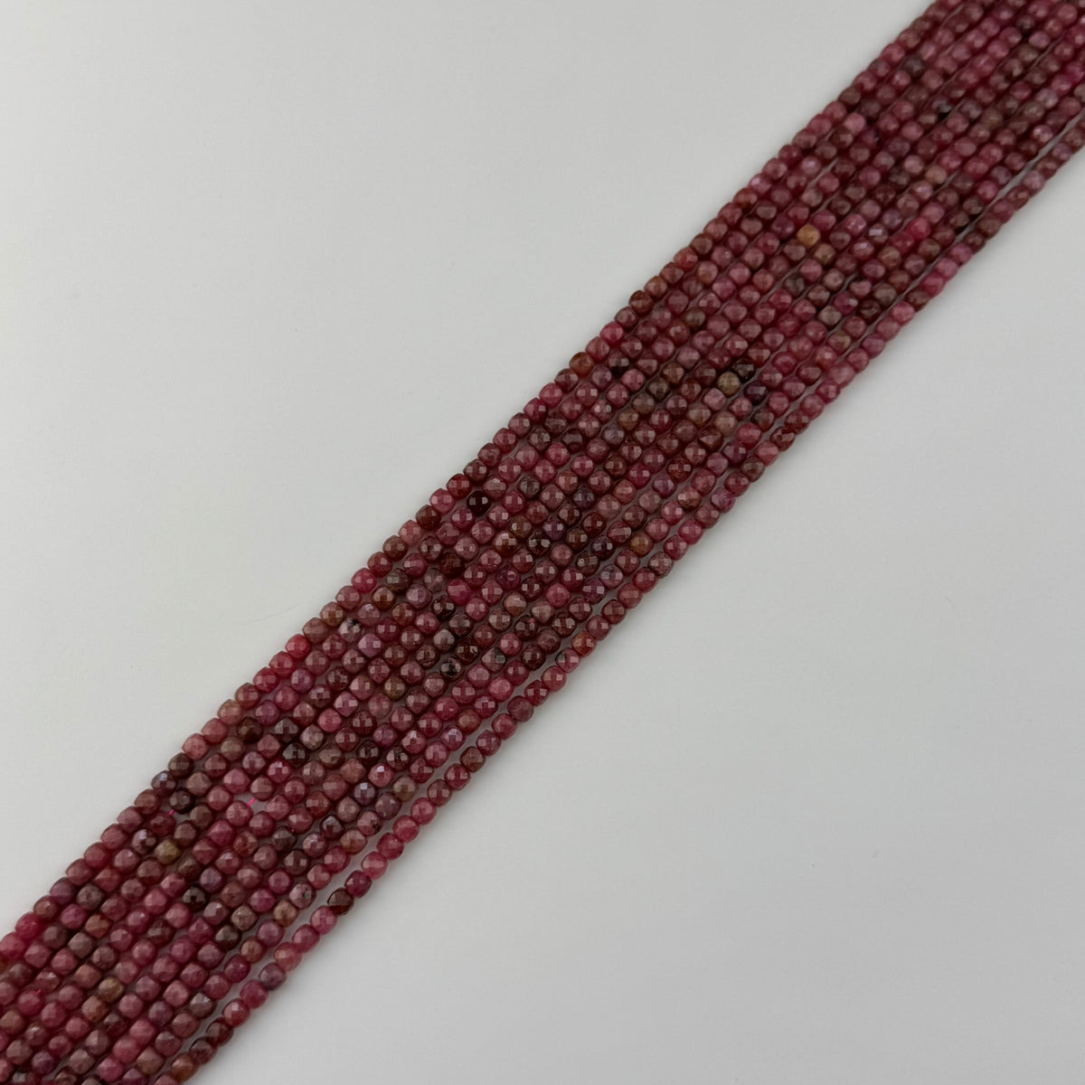 Pink Rhodonite Square Beads - (A Quality)