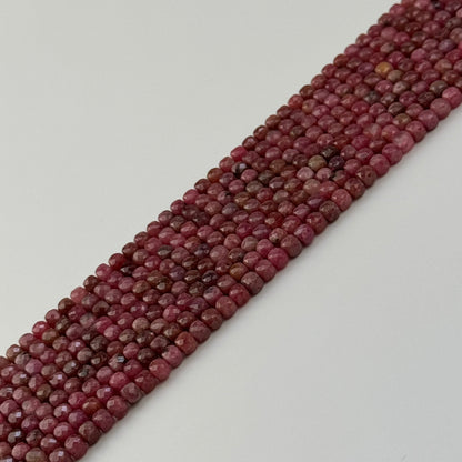 Pink Rhodonite Square Beads - (A Quality)