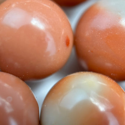 Jasper Orange Fancy Polished Round Beads (AA Quality)