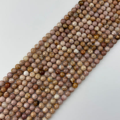 Pink Sakura Chalcedony Beads - Polished Round