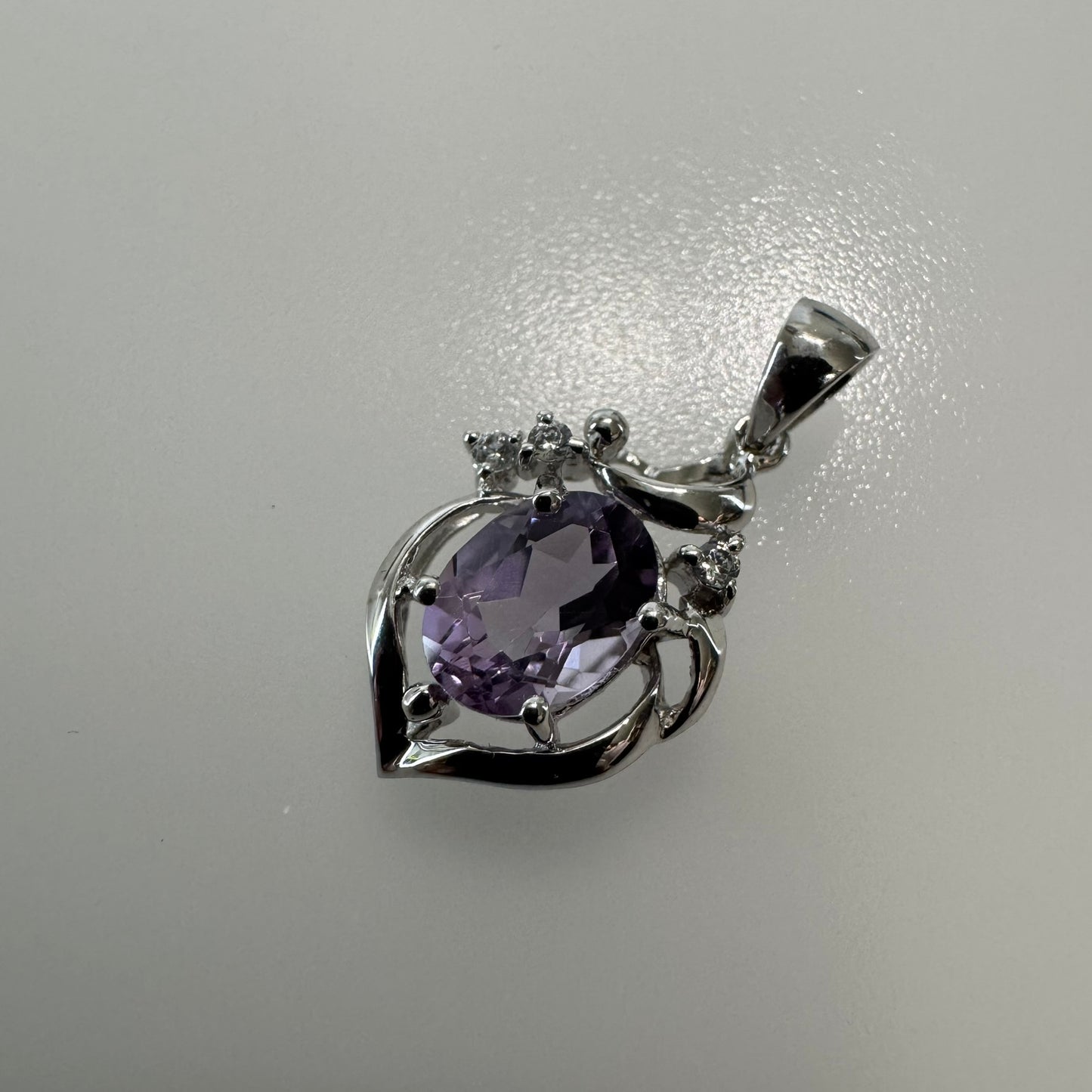 Brazilian Amethyst Pendant set in 925 Sterling Silver