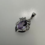 Brazilian Amethyst Pendant set in 925 Sterling Silver