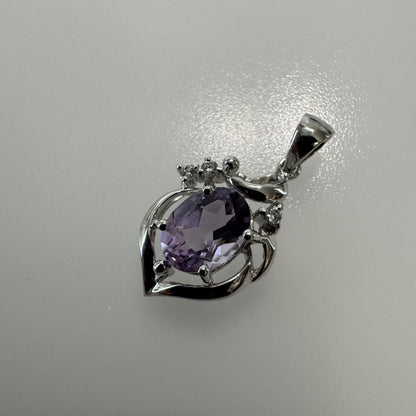 Brazilian Amethyst Pendant set in 925 Sterling Silver