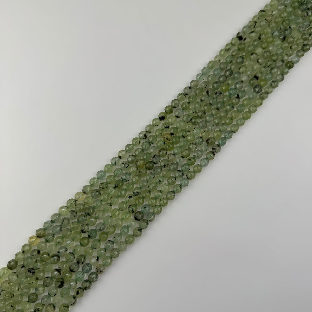 Prehnite Faceted Round Beads