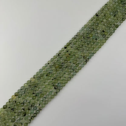 Prehnite Faceted Round Beads