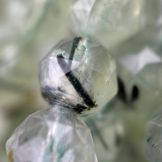 Prehnite Faceted Round Beads