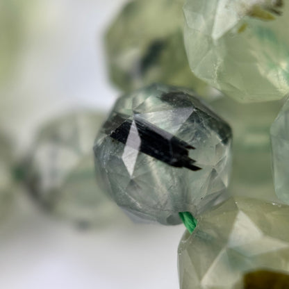 Prehnite Faceted Round Beads