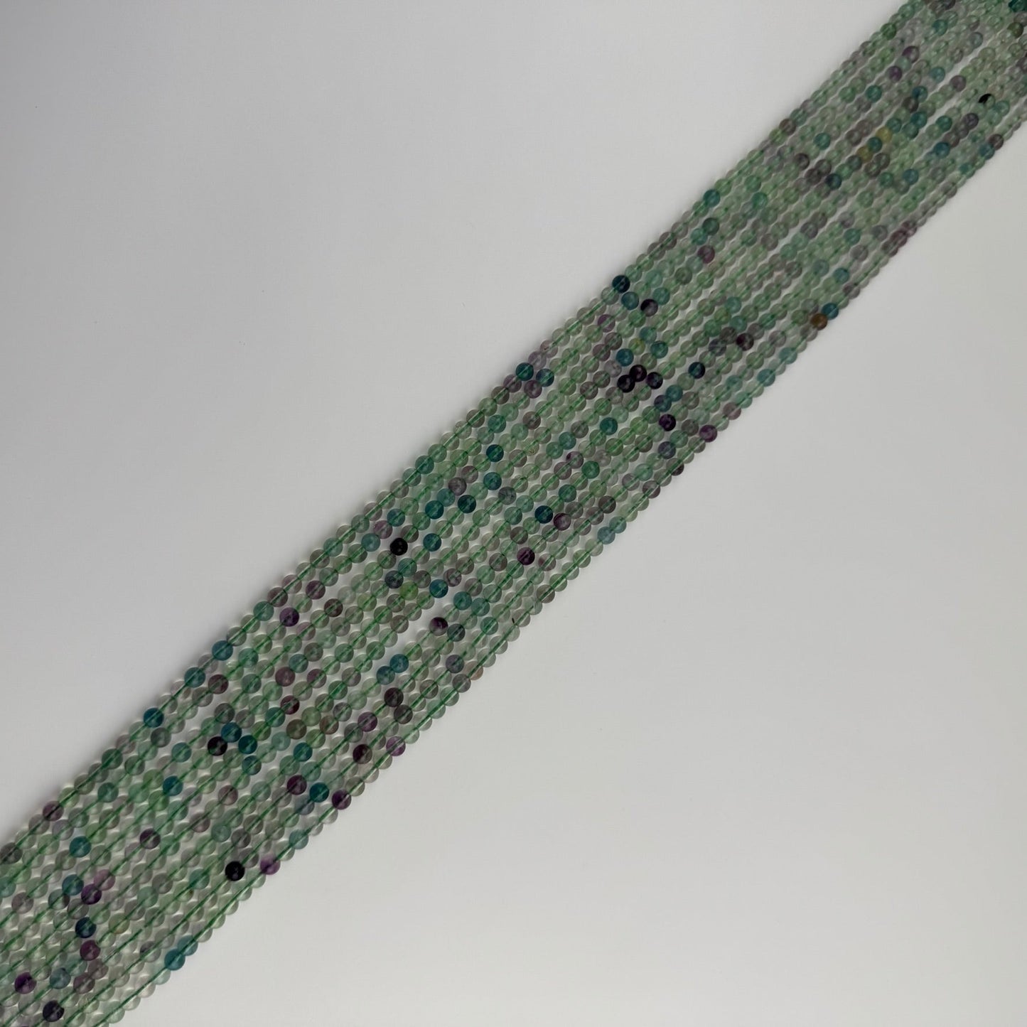 Rainbow Fluorite Beads - Polished Round - (AA Quality)