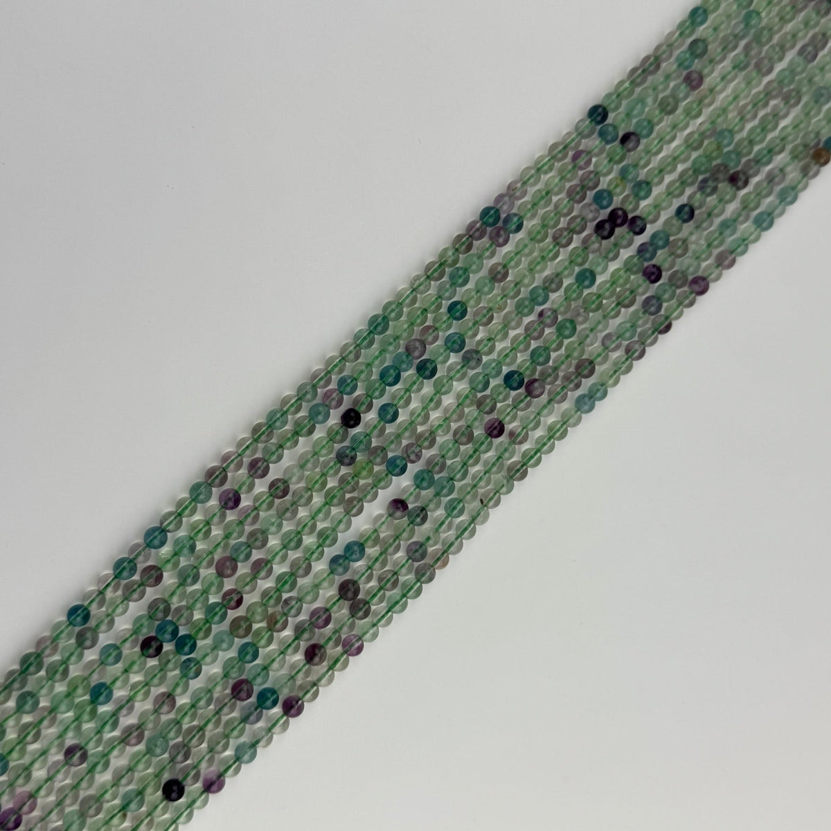 Rainbow Fluorite (Green Fluorite) Beads - Polished Round (A Quality)